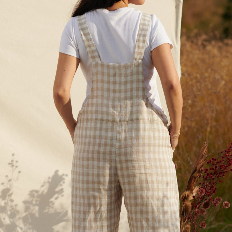 desert flame overalls back view