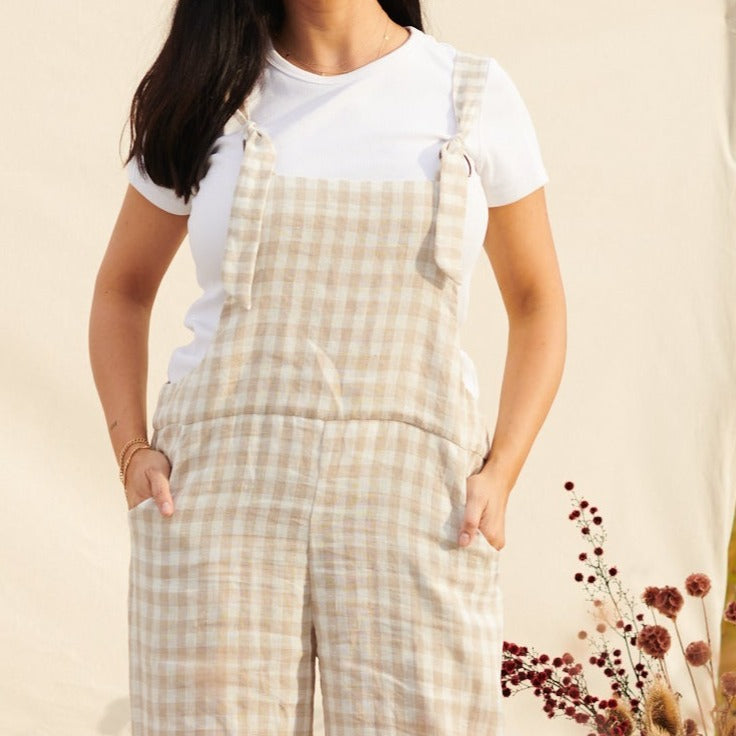 desert flame overalls front view