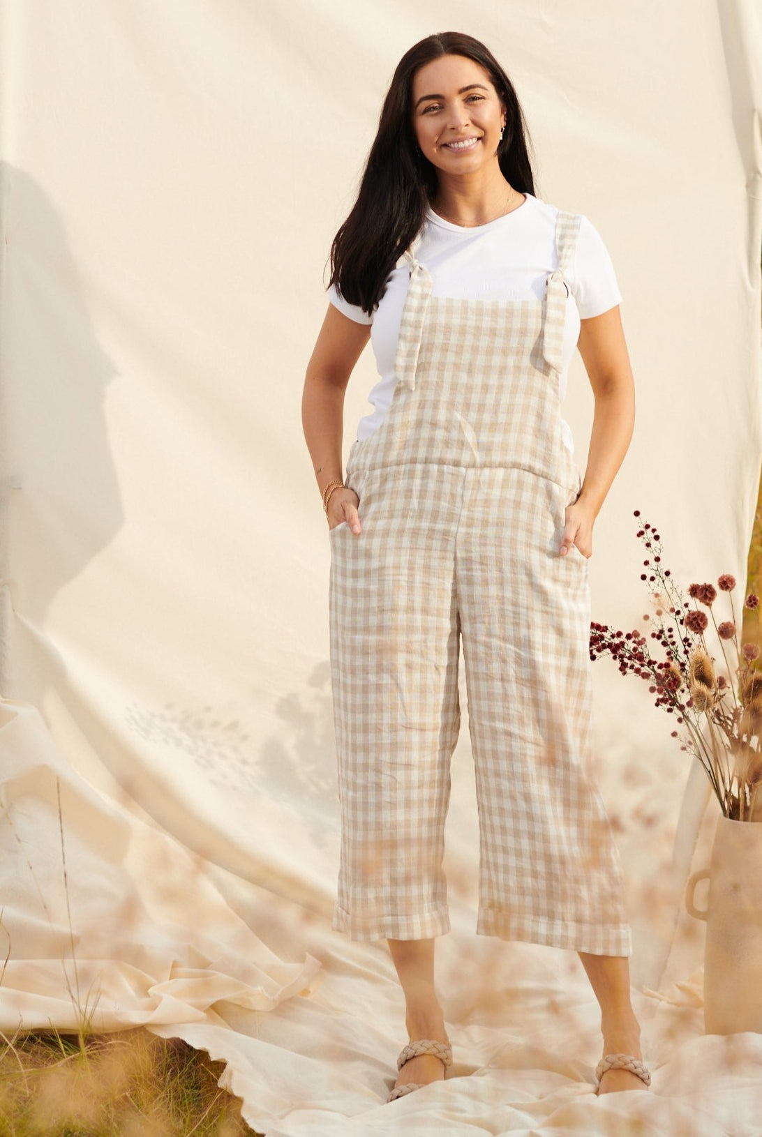 Desert flame overalls front view