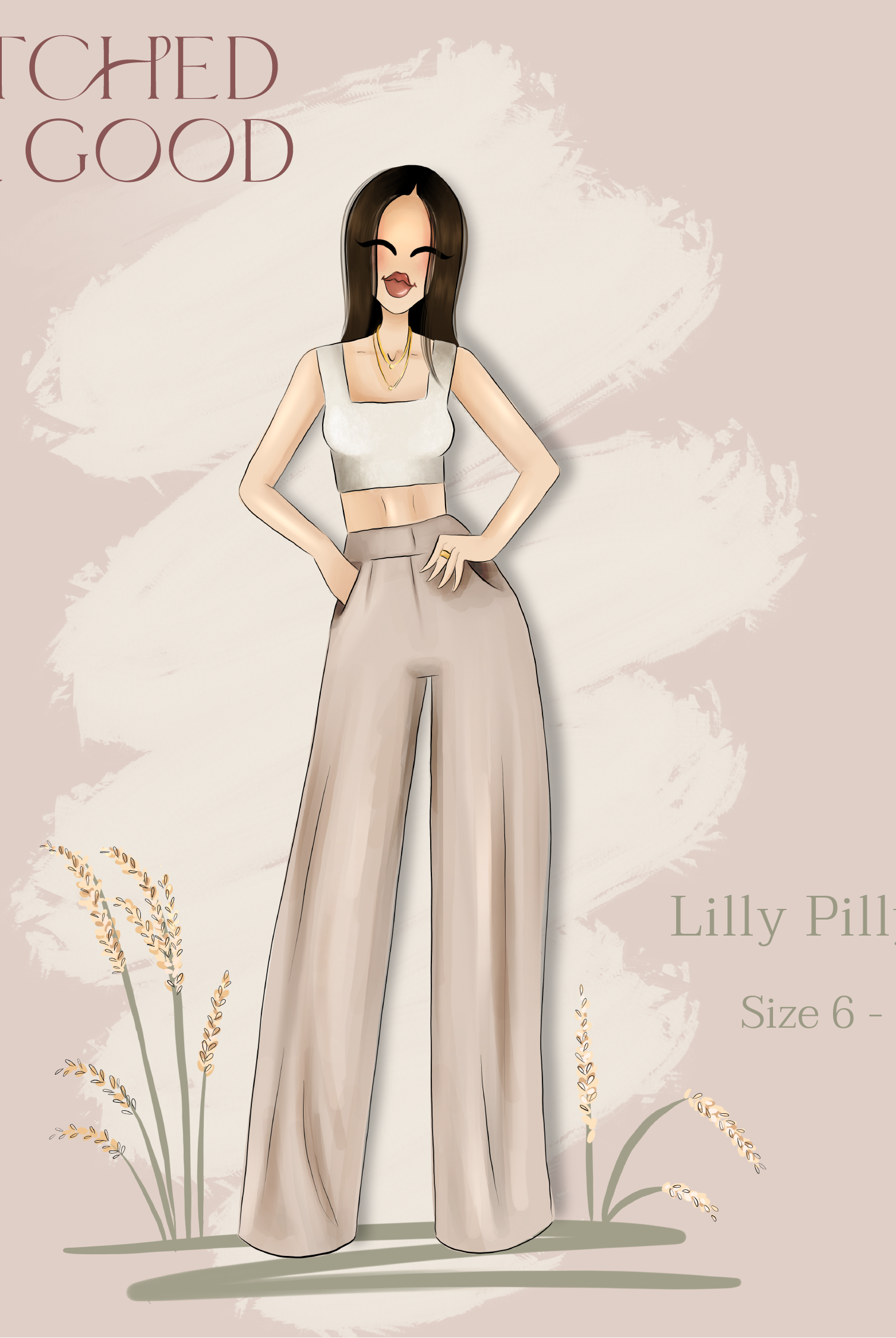 lilly pilly pants sketch
