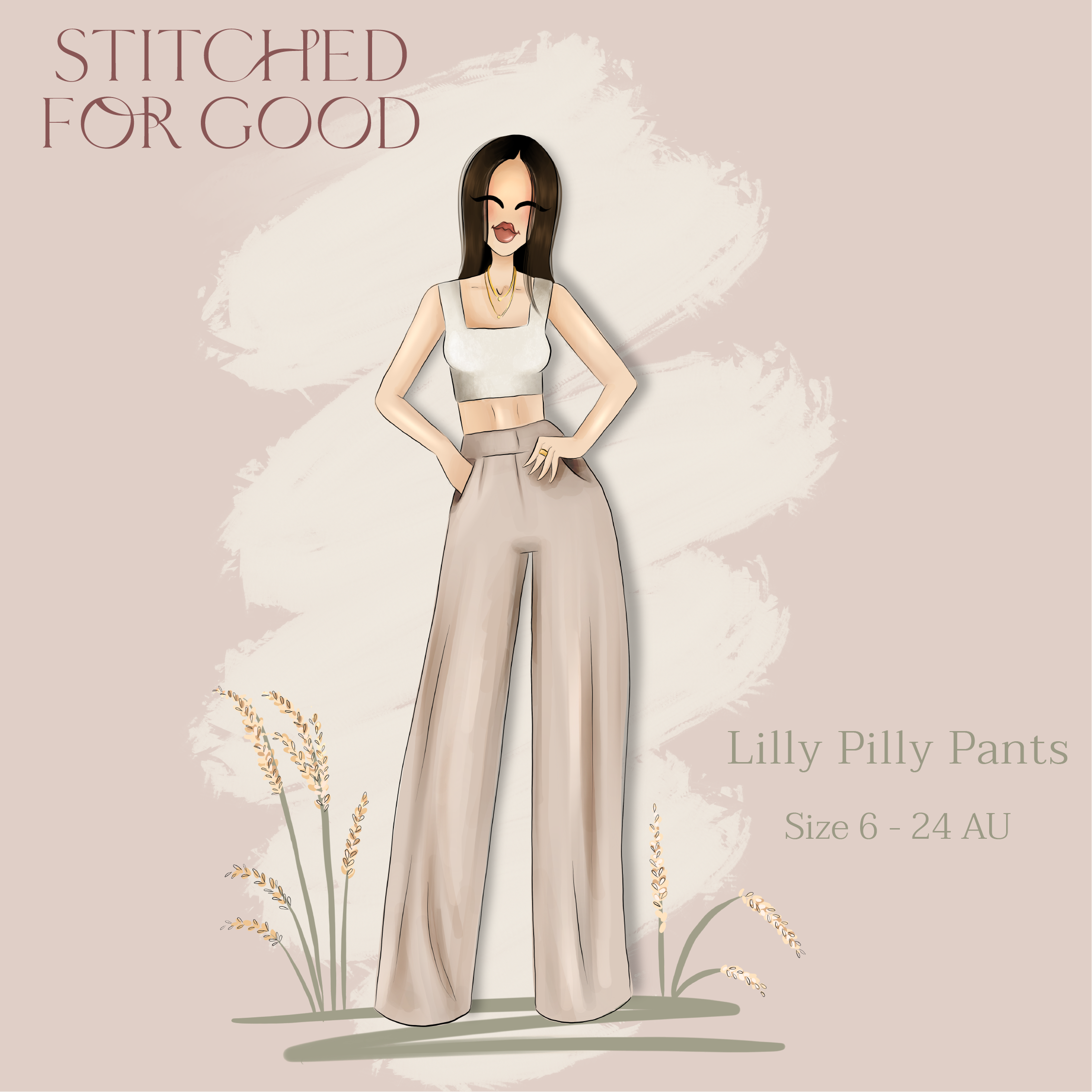 lilly pilly pants sketch